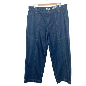 Future Collective High Rise Straight Wide Leg Jeans Womens Size 16 Dark Rinse